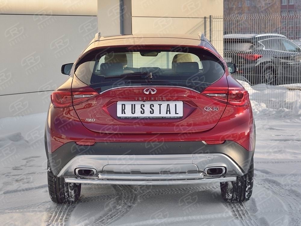 Руссталь IQX3Z-002505 защита заднего бампера d42 дуга-d42 дуга на Infiniti QX30 2016