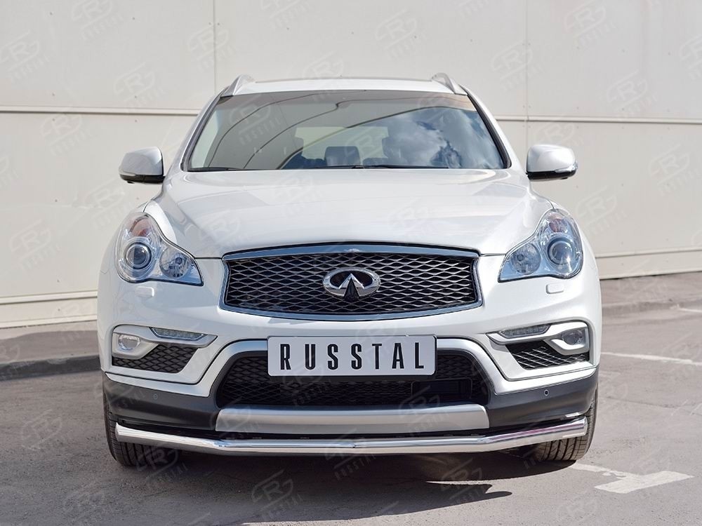 Руссталь IQX5Z-002350 защита переднего бампера d63 секция на Infiniti QX50 2016