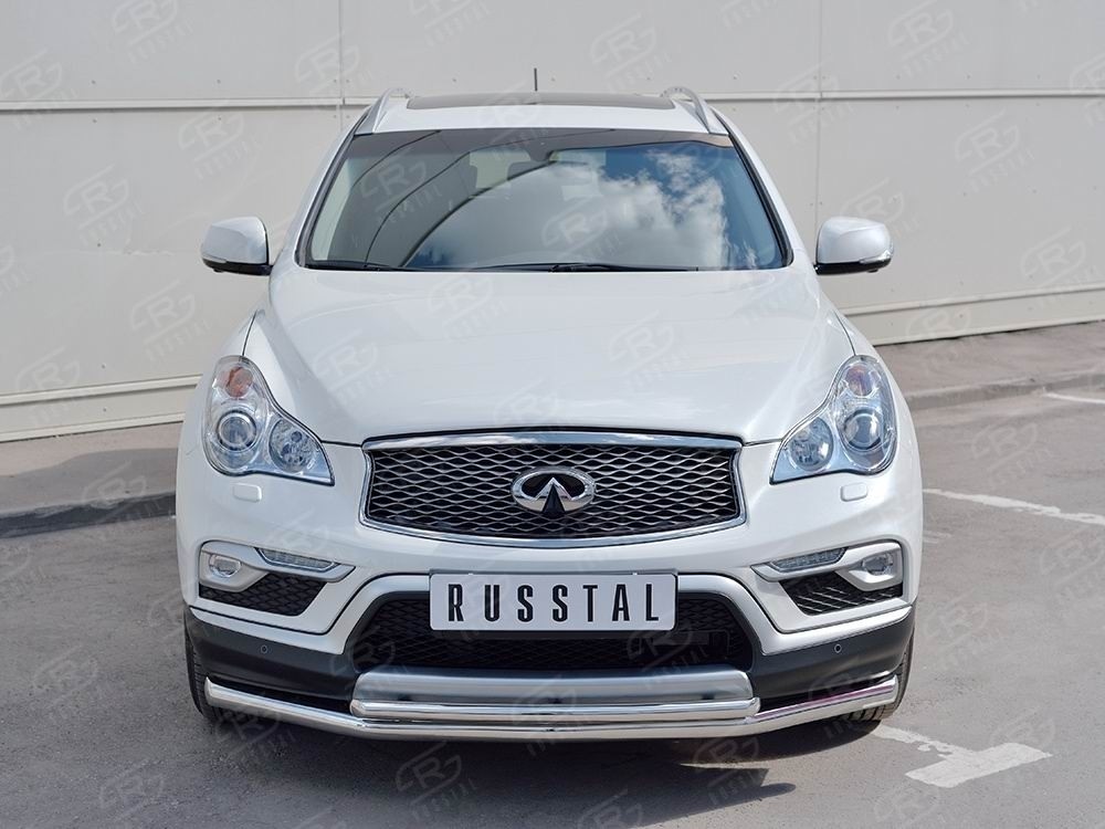 Руссталь IQX5Z-002352 защита переднего бампера d63 секция-d42 дуга на Infiniti QX50 2016