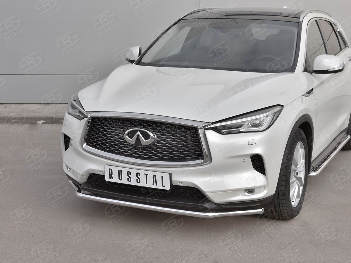 Руссталь IQX5Z-003076 защита переднего бампера d42 волна на Infiniti QX50 2018- 