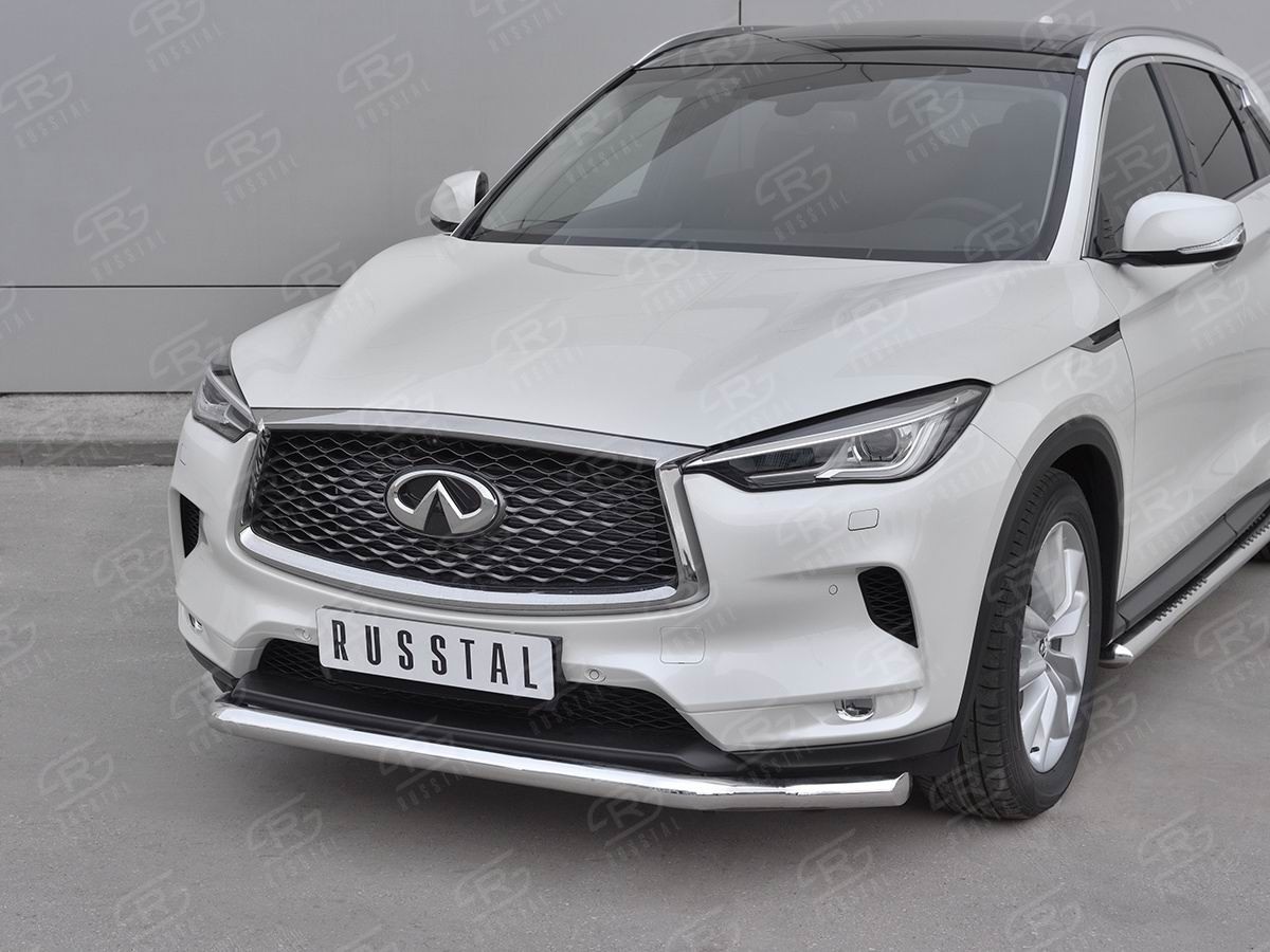 Руссталь IQX5Z-003077 защита переднего бампера d63 волна на Infiniti QX50 2018- 