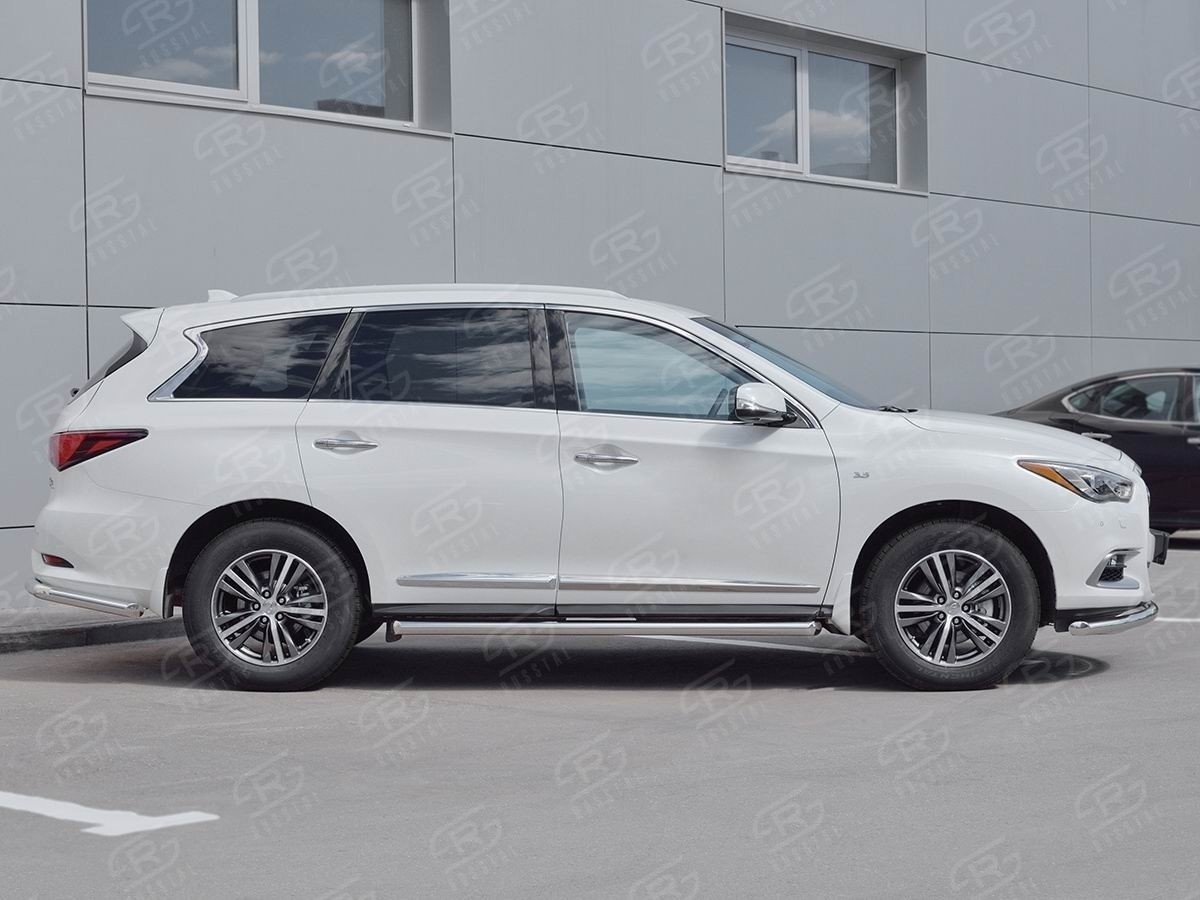 Руссталь IQXT-0026821 пороги труба d63 (со скошенными торцами) на Infiniti QX60 2016-