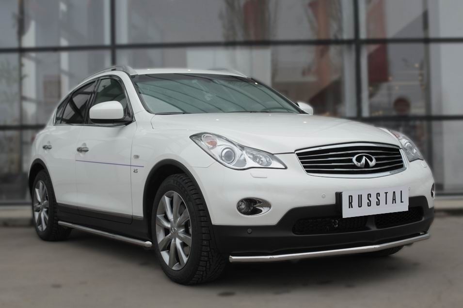 Руссталь IQXZ-001965 защита переднего бампера d42 (секции) на Infiniti QX 50 2014-