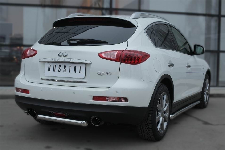 Руссталь IQXZ-001968 защита заднего бампера d63 (дуга) на Infiniti QX 50 2014-