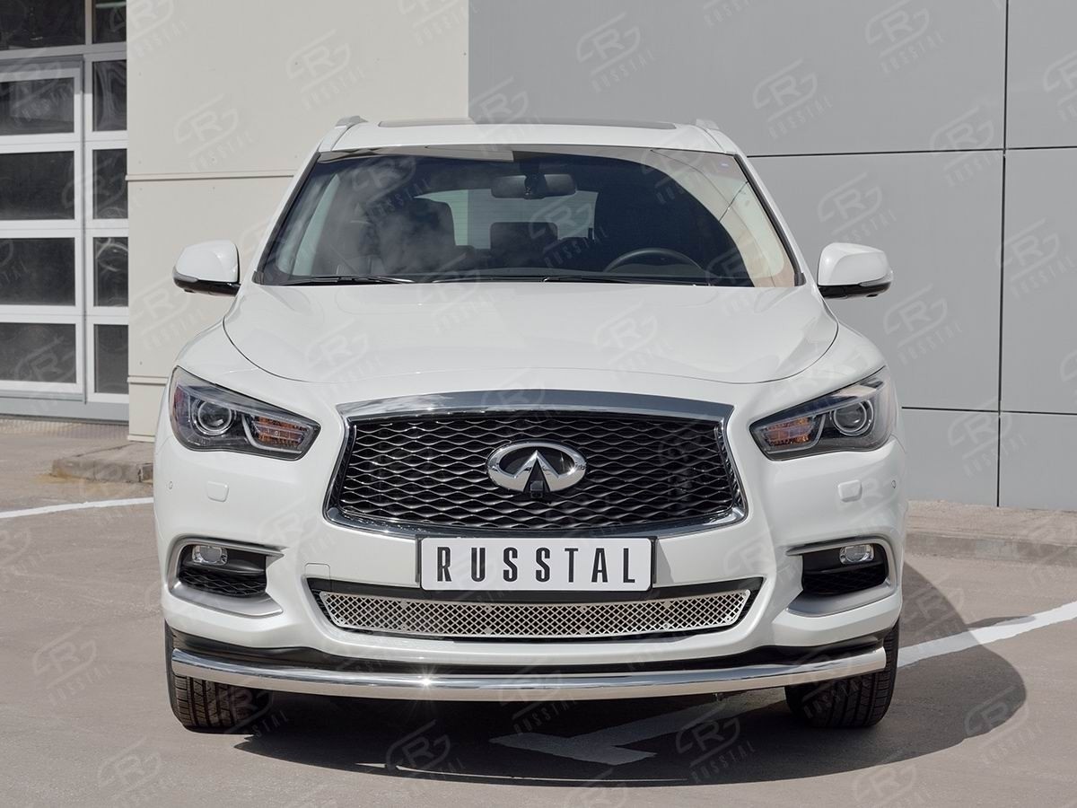 Руссталь IQXZ-002675 защита переднего бампера d63 дуга на Infiniti QX60 2016-