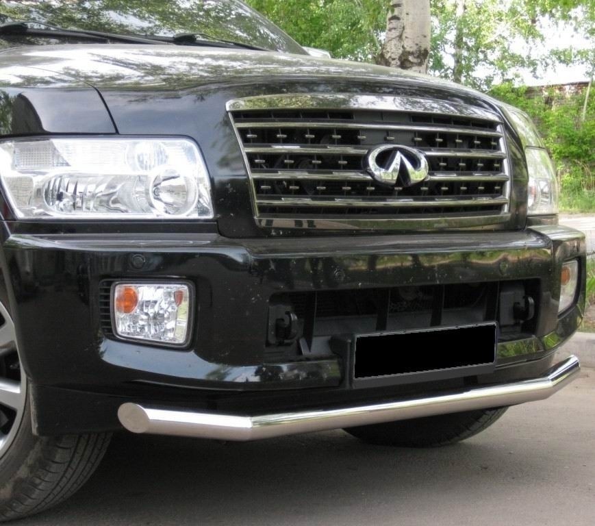 Руссталь IQZ-000322 защита переднего бампера d76 на Infiniti QX 56 2004-2009