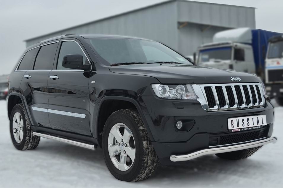 Руссталь JGT-0011953 защита порогов d63 (вариант 3) на Jeep Grand Cherokee 2012