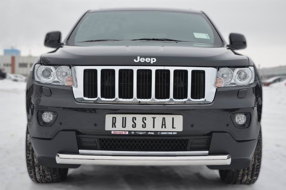 Руссталь JGZ-001191 защита переднего бампера d76 (дуга) на Jeep Grand Cherokee 2012