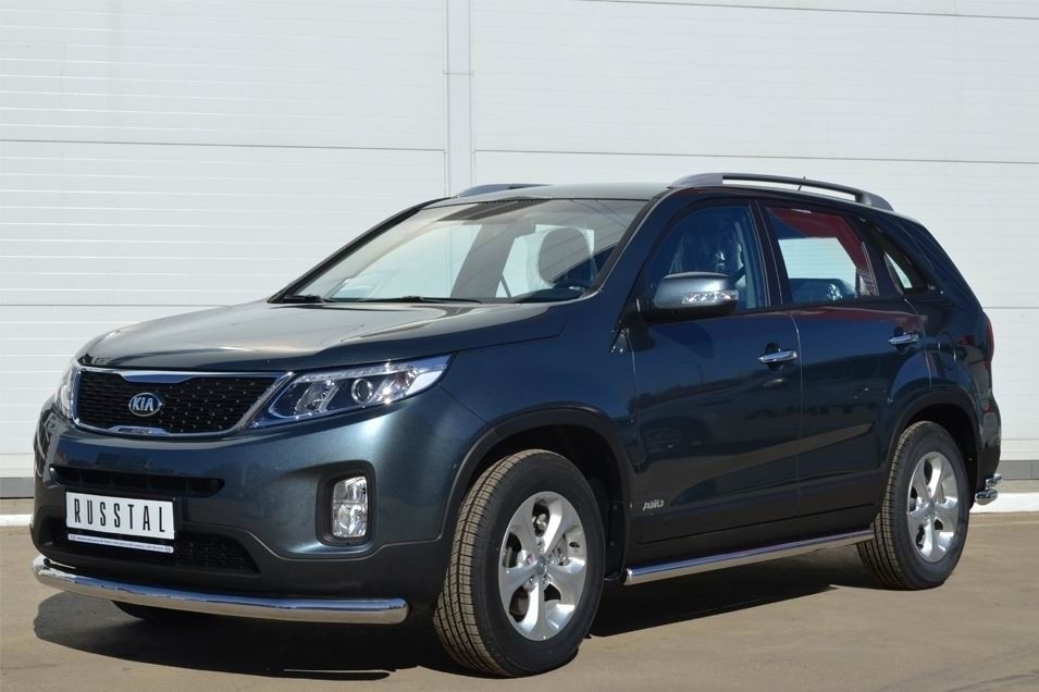 Руссталь KIT-0012683 пороги труба d63 (со скругленными торцами) на KIA Sorento 2012-