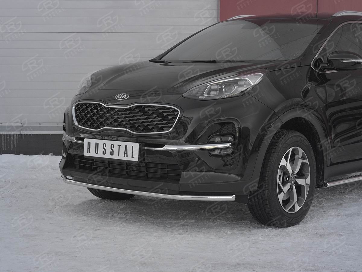 Руссталь KSZ-003180 защита переднего бампера d42 секция на Kia Sportage 2018-