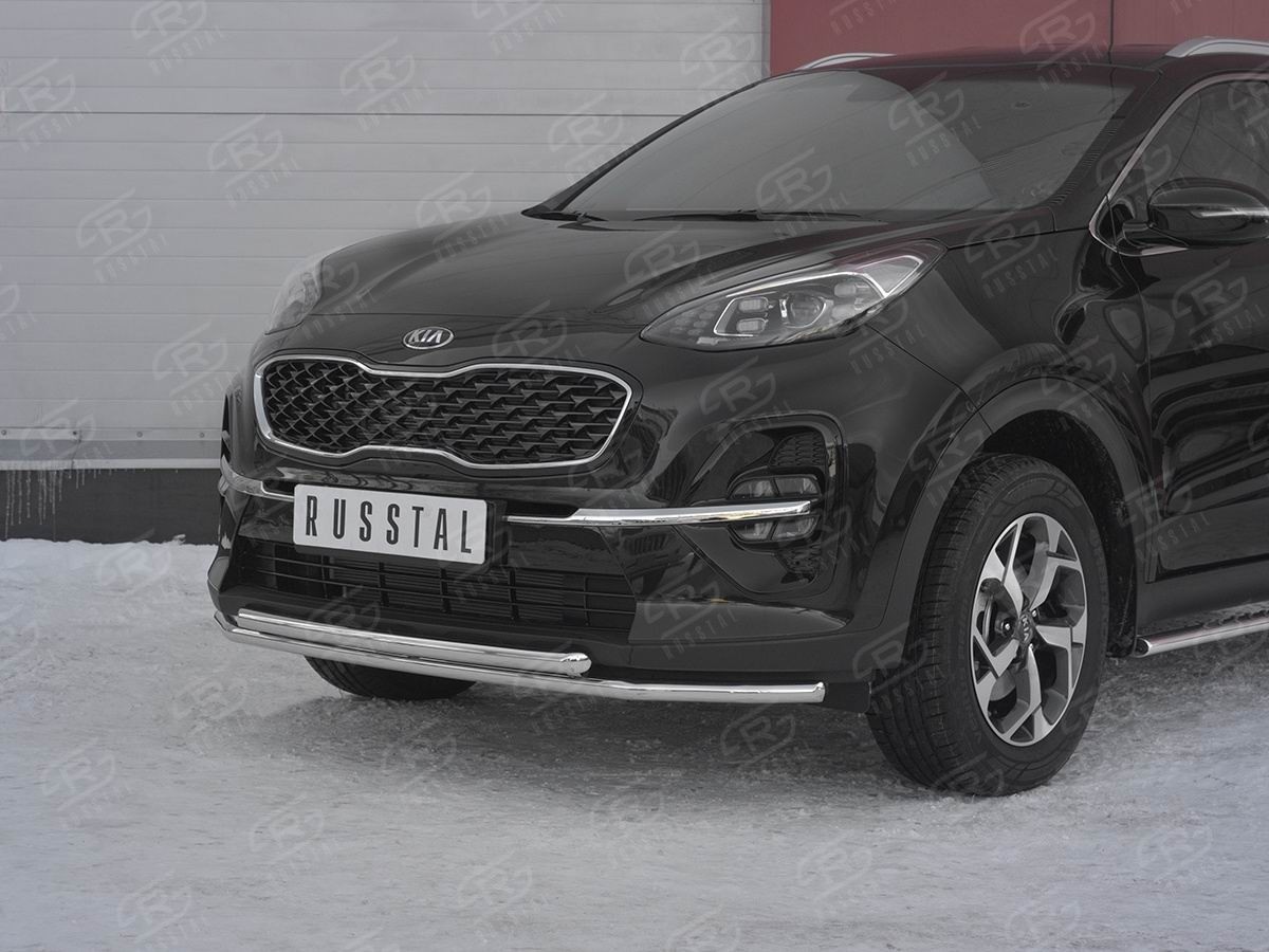 Руссталь KSZ-003181 защита переднего бампера d42 секция d42 дуга на Kia Sportage 2018-