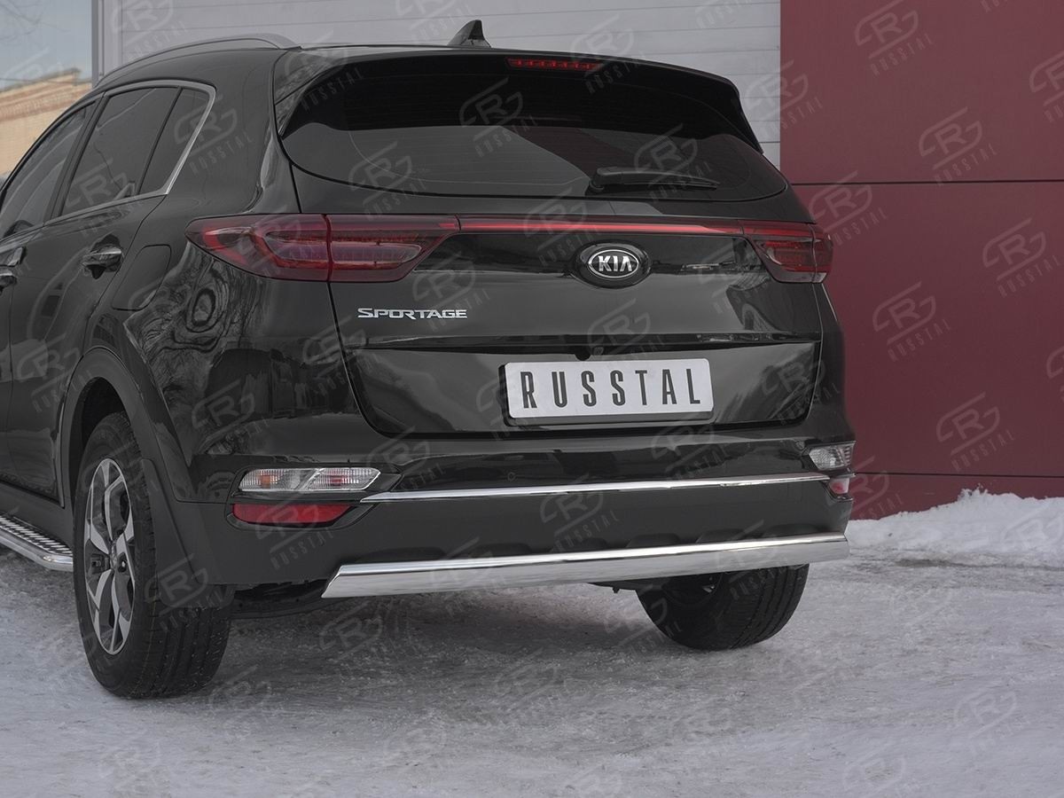 Руссталь KSZ-003192 защита заднего бампера 75х42 дуга на Kia Sportage 2018-