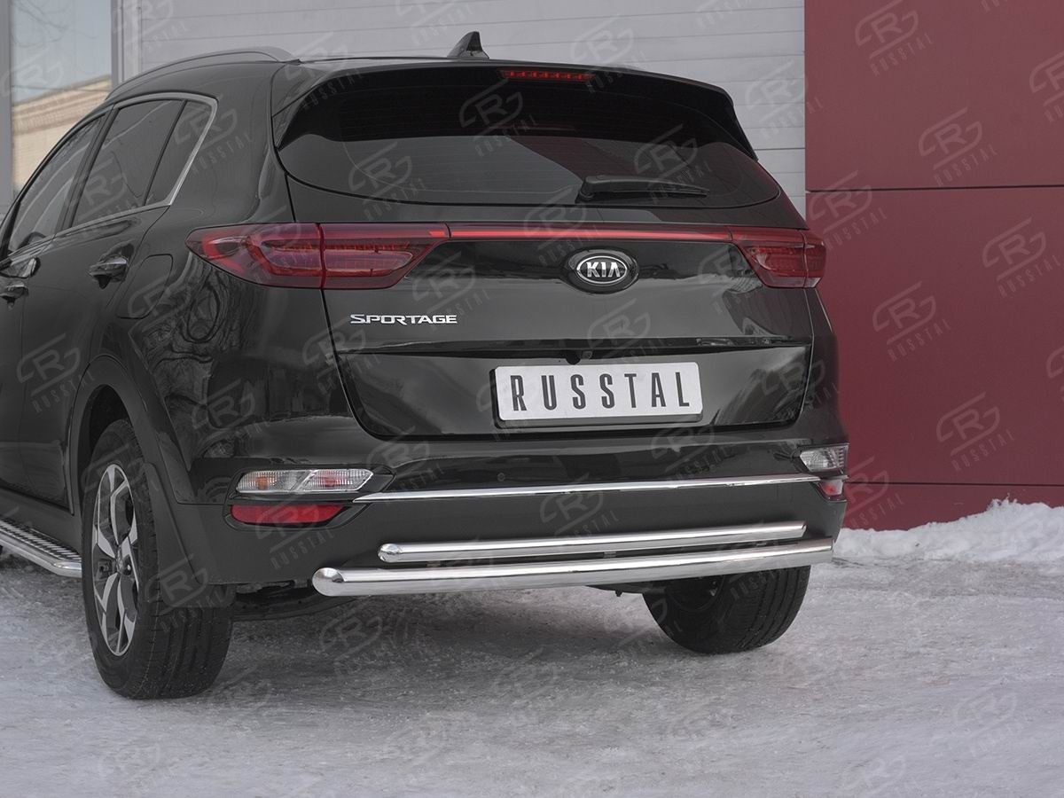 Руссталь KSZ-003196 защита заднего бампера d63 дуга d42 дуга на Kia Sportage 2018-