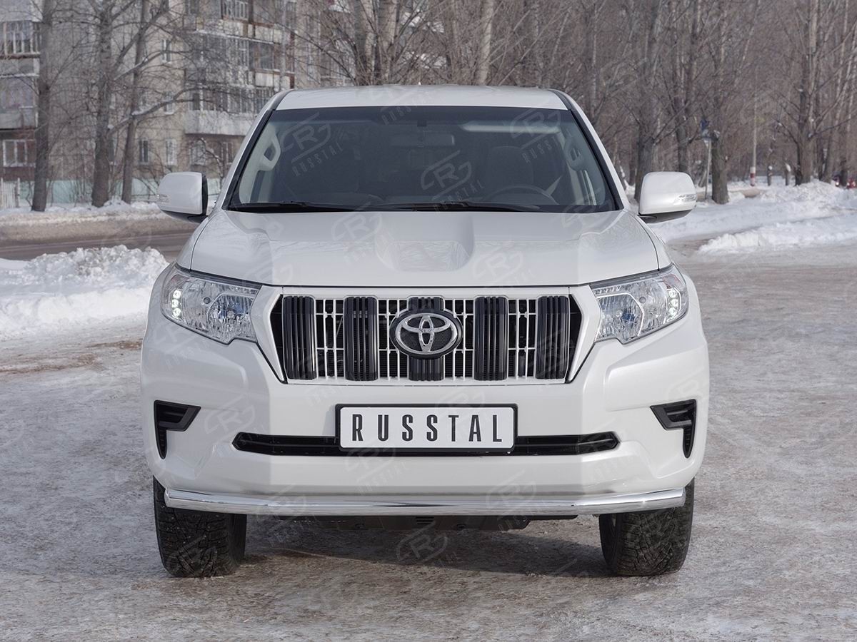 Руссталь LCPZ-002859 защита переднего бампера d63 секции на Toyota LC Prado 150 2017-