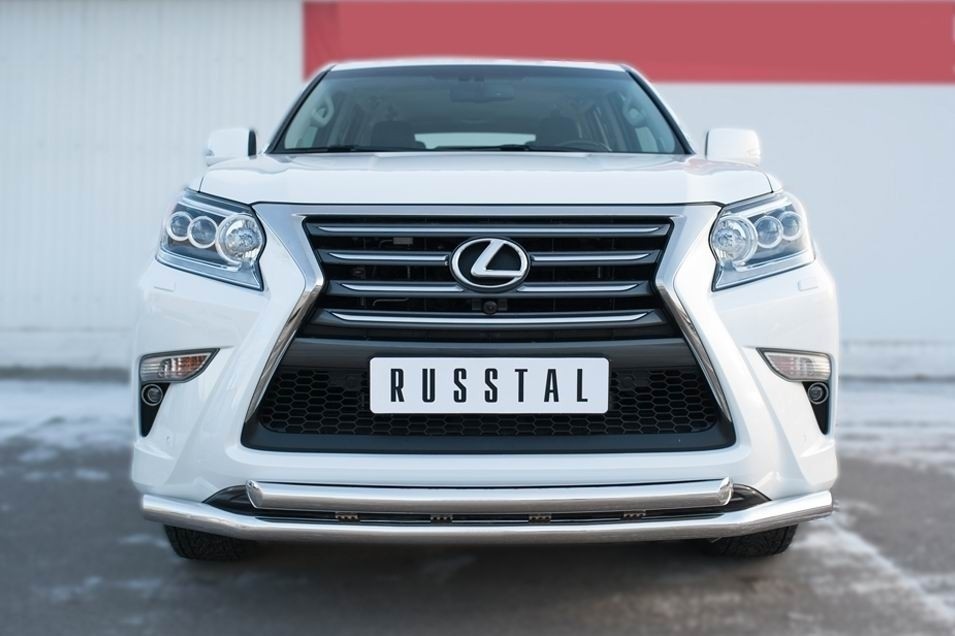 Руссталь LGXZ-001836 защита переднего бампера d63 (секции) d63 (дуга) на Lexus GX 460 2014-