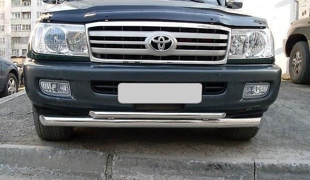 Руссталь LHZ-000458 защита переднего бампера d76/63 (дуга) на Toyota Land Cruiser 100 1998-2007