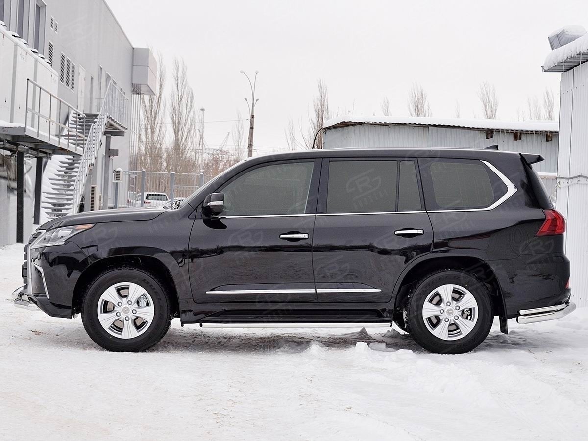 Руссталь LLX4T-0025191 защита порогов труба d42 (вариант 1) на Lexus  LX450d-LX570 2015 (кроме F-Sport) Магазин SUV-tuning