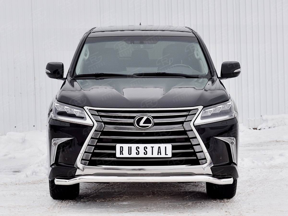 Руссталь LLX4Z-002511 защита переднего бампера d63 волна на Lexus LX450d-LX570 2015 (кроме F-Sport)