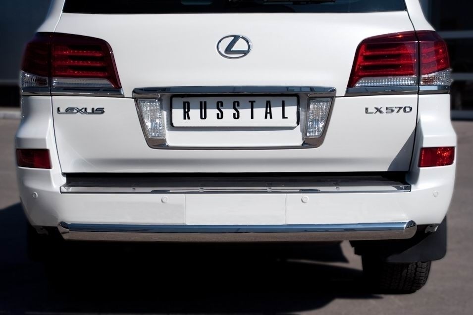 Руссталь LLXZ-000867 защита заднего бампера d76 (дуга) на Lexus LX 570 2012-