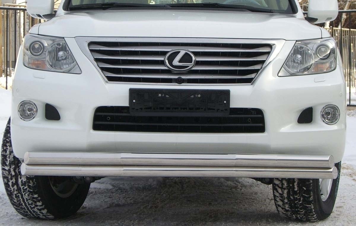 Руссталь LLZ-000265 защита переднего бампера d63/63 (секции) на Lexus LX 570 2007-2011