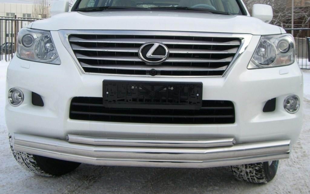 Руссталь LLZ-000267 защита переднего бампера d63/63/42 (секции) на Lexus LX 570 2007-2011