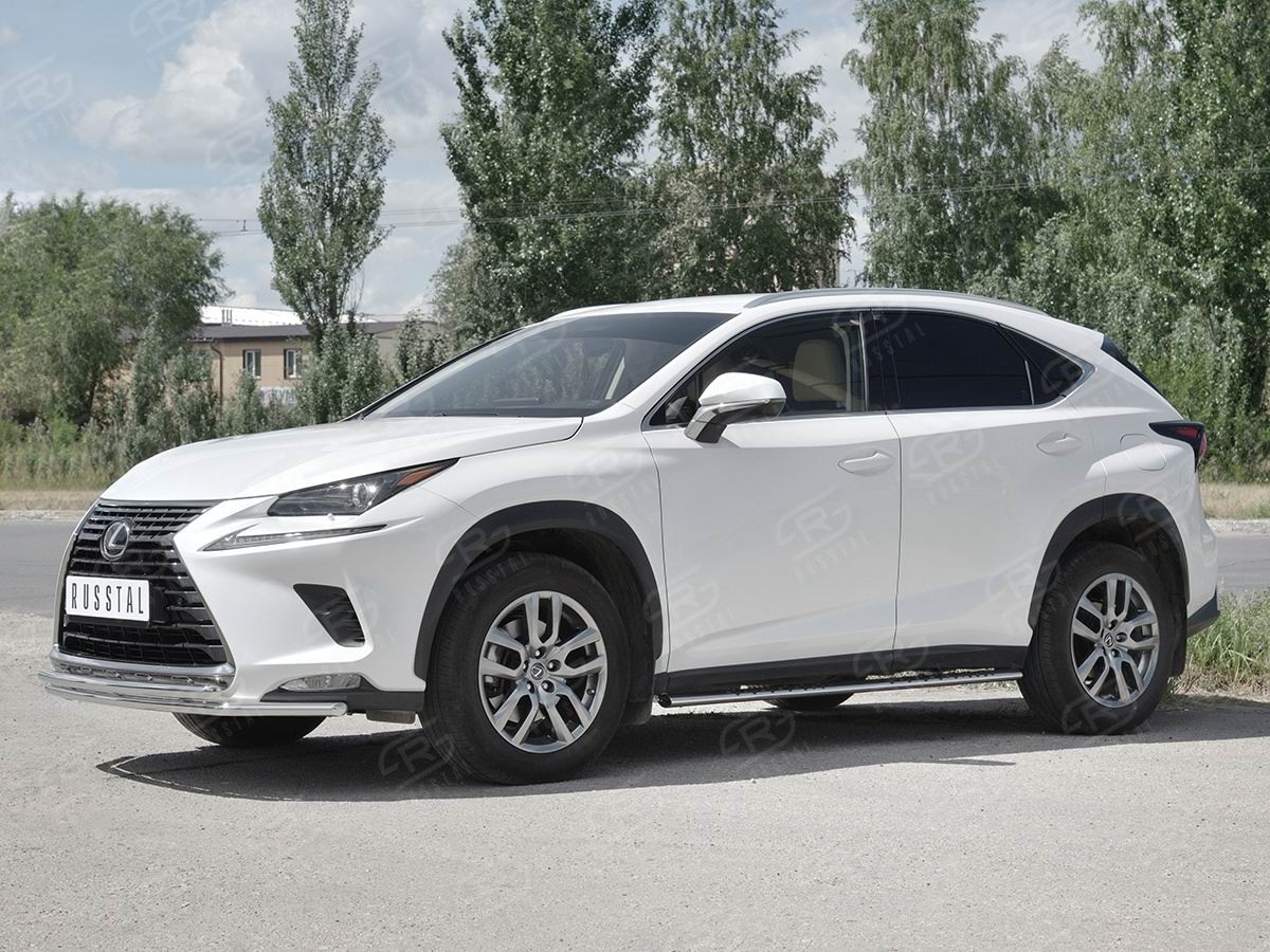 Руссталь LNX3Z-002935 защита переднего бампера d42 секции-d42 дуга на Lexus NX300 2017-