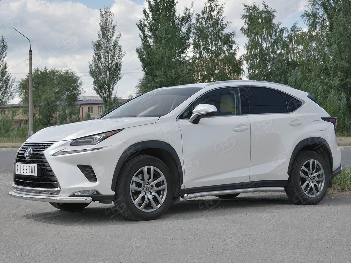 Руссталь LNX3Z-002937 защита переднего бампера d63 секции на Lexus NX300 2017-