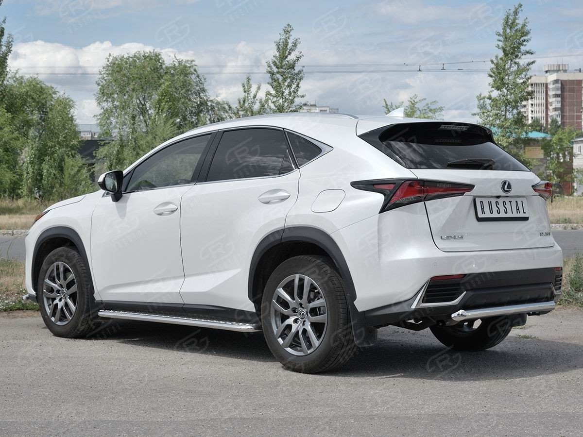 Руссталь LNX3Z-002946 защита заднего бампера d63 дуга на Lexus NX300 2017-