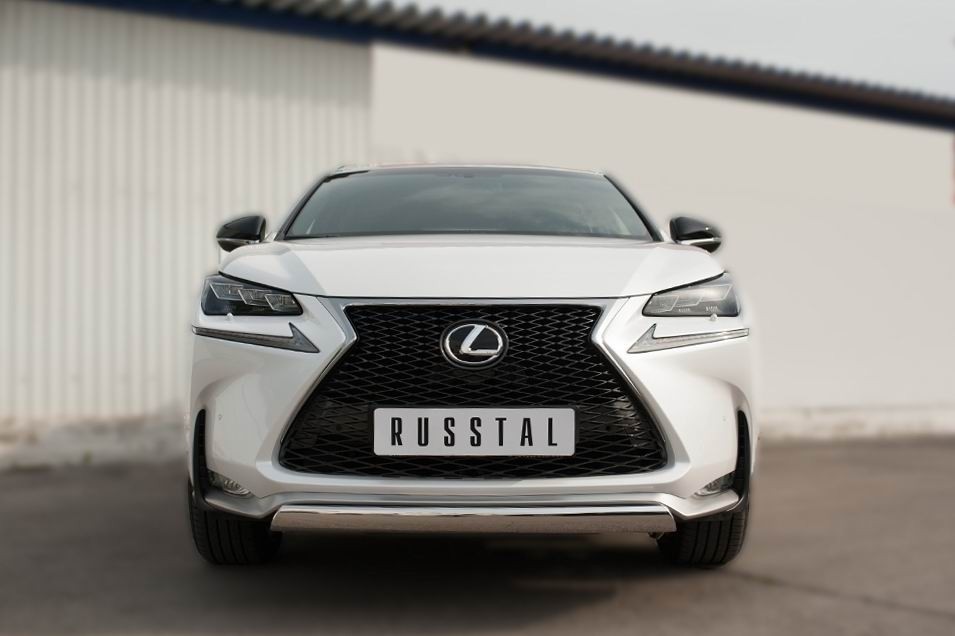 Руссталь LNXZ-002137 защита переднего бампера d75х42 (дуга) на Lexus NX200t F Sport 2015-