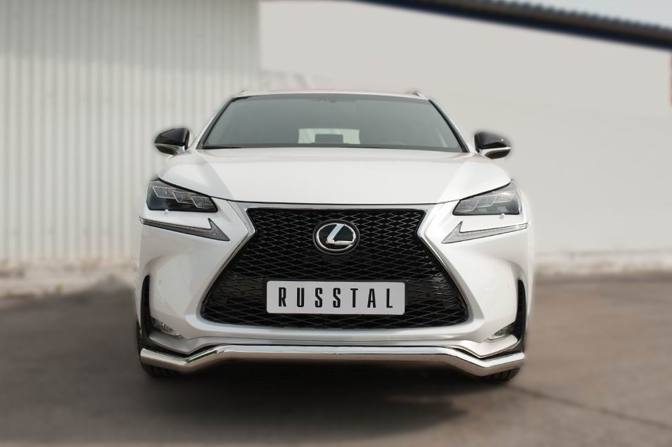 Руссталь LNXZ-002138 защита переднего бампера d63 (волна) на Lexus NX200t F Sport 2015-