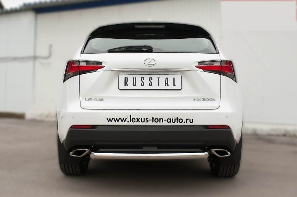 Руссталь LNXZ-002142 защита заднего бампера d63 (дуга) на Lexus NX200t F Sport 2015-