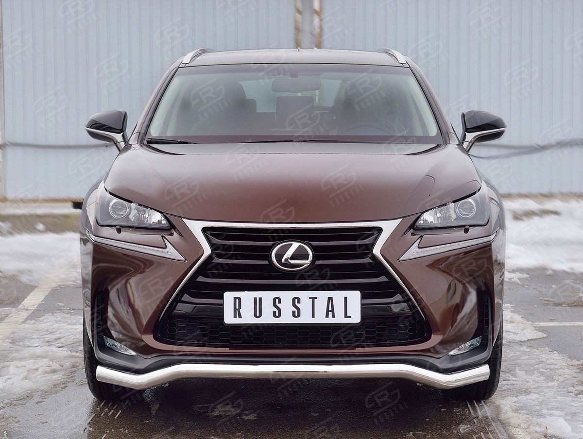 Руссталь LNXZ-002576 защита переднего бампера d63 волна на Lexus NX 200 2014 (кроме F-Sport) 