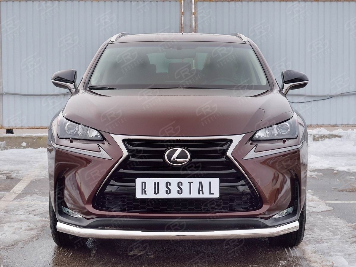 Руссталь LNXZ-002577 защита переднего бампера d63 секции на Lexus NX 200 2014 (кроме F-Sport) 