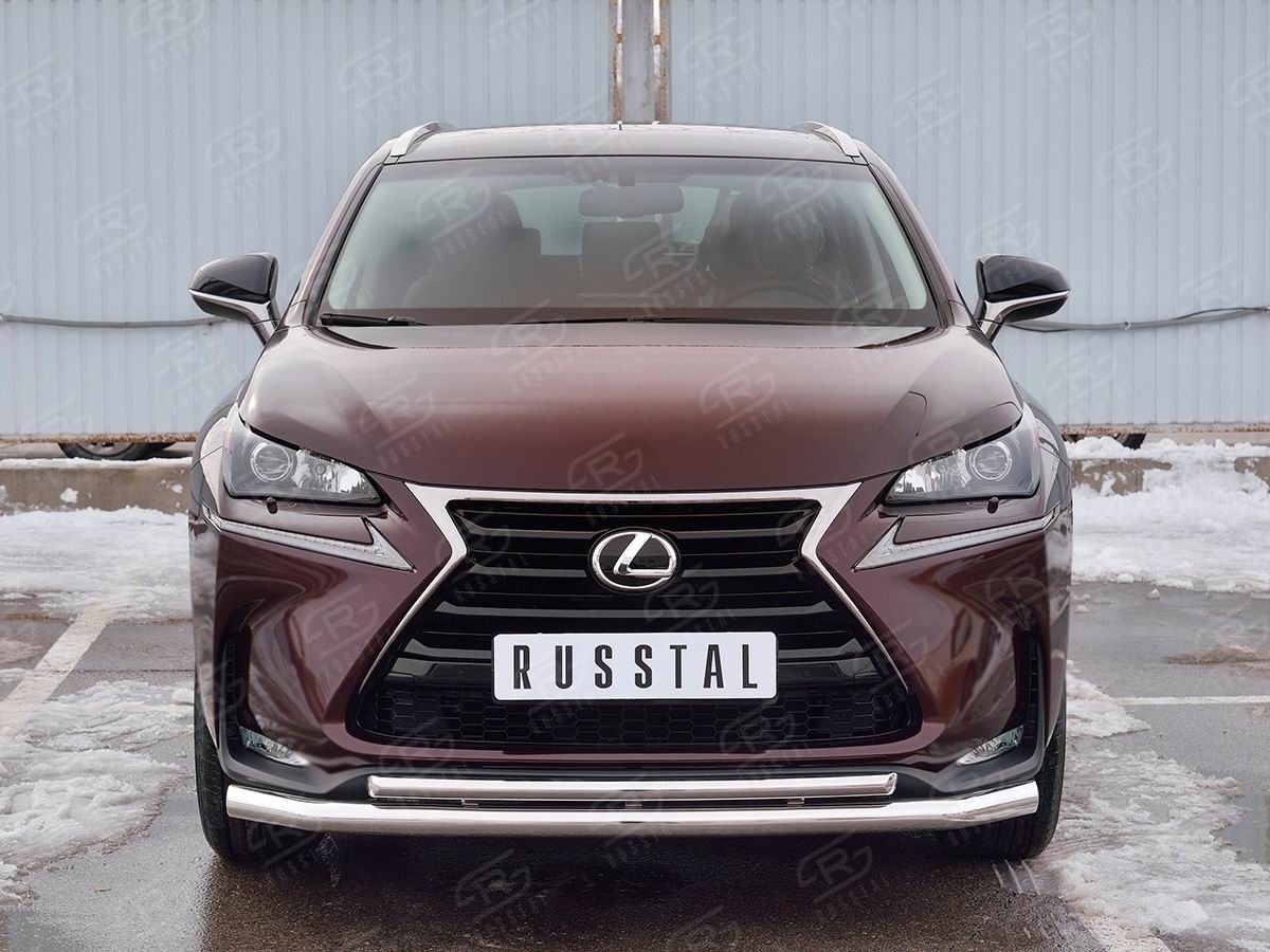 Руссталь LNXZ-002579 защита переднего бампера d63 секции-d42 дуга на Lexus NX 200 2014 (кроме F-Sport) 