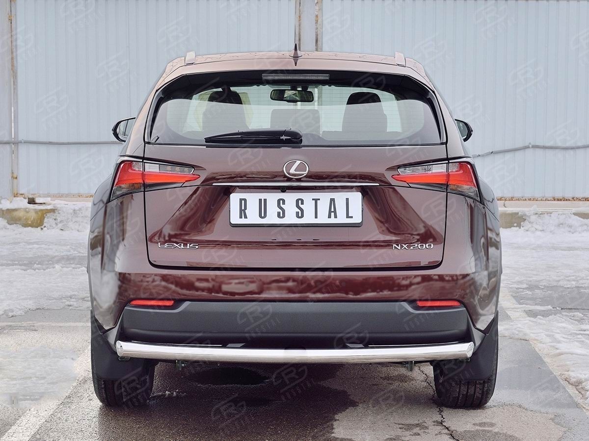 Руссталь LNXZ-002584 защита заднего бампера d63 дуга на Lexus NX 200 2014 (кроме F-Sport) 