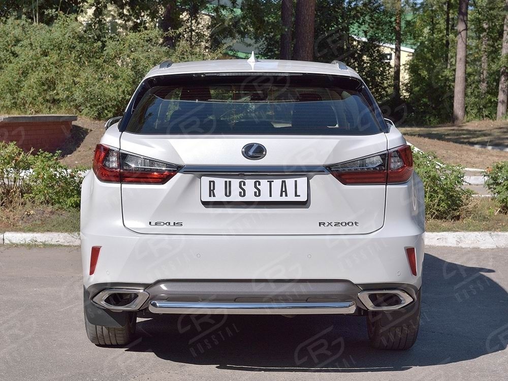 Руссталь LRX2Z-002374 защита заднего бампера d63 дуга на Lexus RX200t 2015-