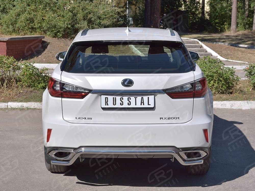 Руссталь LRX2Z-002377 защита заднего бампера d42 волна на Lexus RX200t 2015-