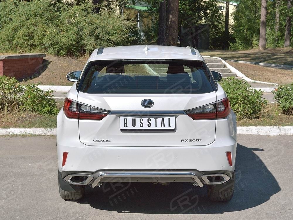 Руссталь LRX2Z-002378 защита заднего бампера d42 волна под машину на Lexus RX200t 2015-