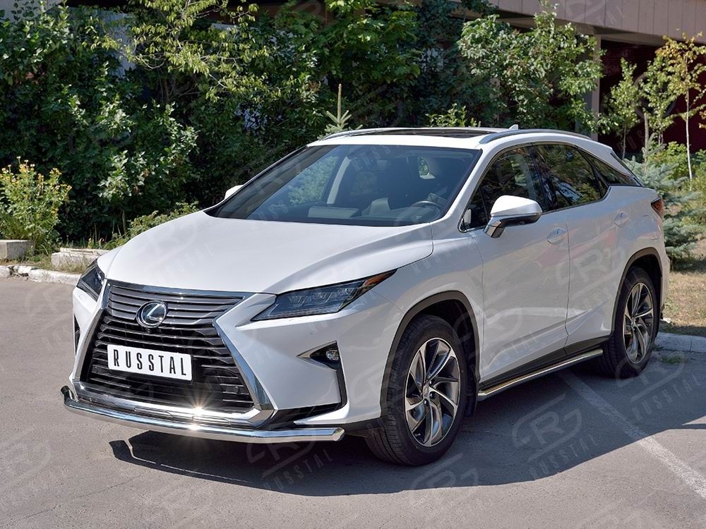 Руссталь LRX3Z-003215 защита переднего бампера d63 секция на Lexus RX 350L (not F-Sport) 2018-