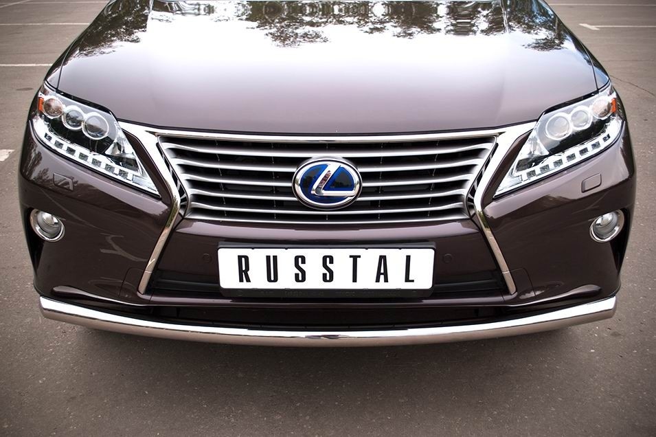 Руссталь LRXZ-000402 защита переднего бампера d63 (дуга) на Lexus RX270-350-450 2009-