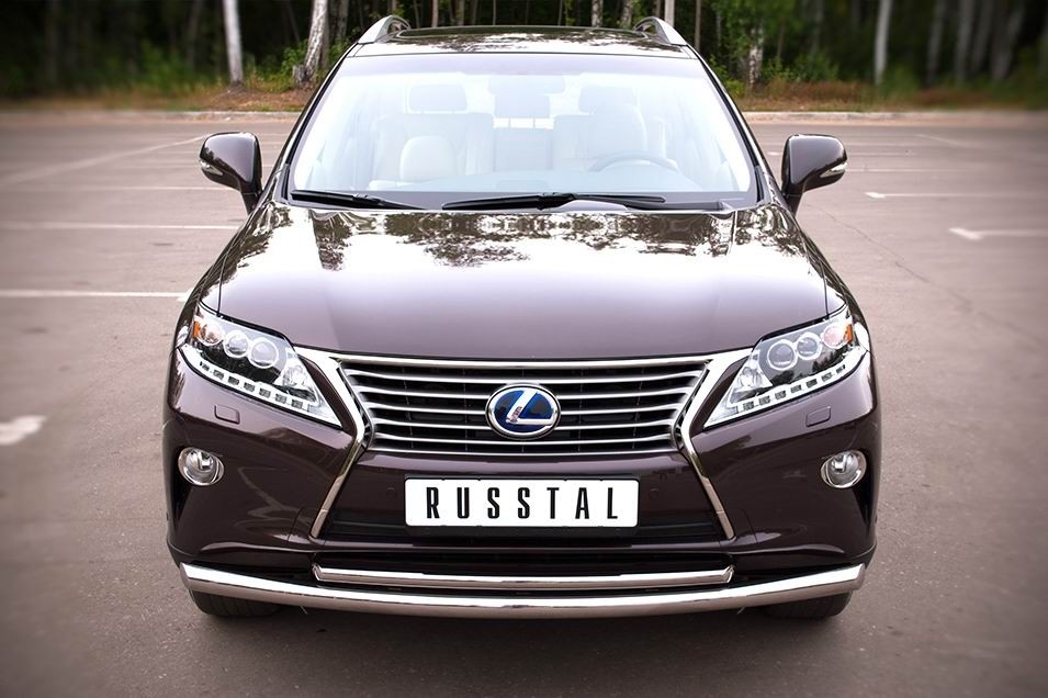 Руссталь LRXZ-000403 защита переднего бампера d63/42 на Lexus RX270-350-450 2009-