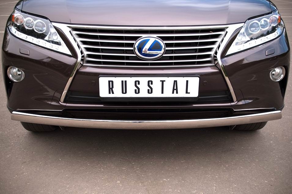 Руссталь LRXZ-000412 защита переднего бампера d75х42 овал на Lexus RX270-350-450 2009-