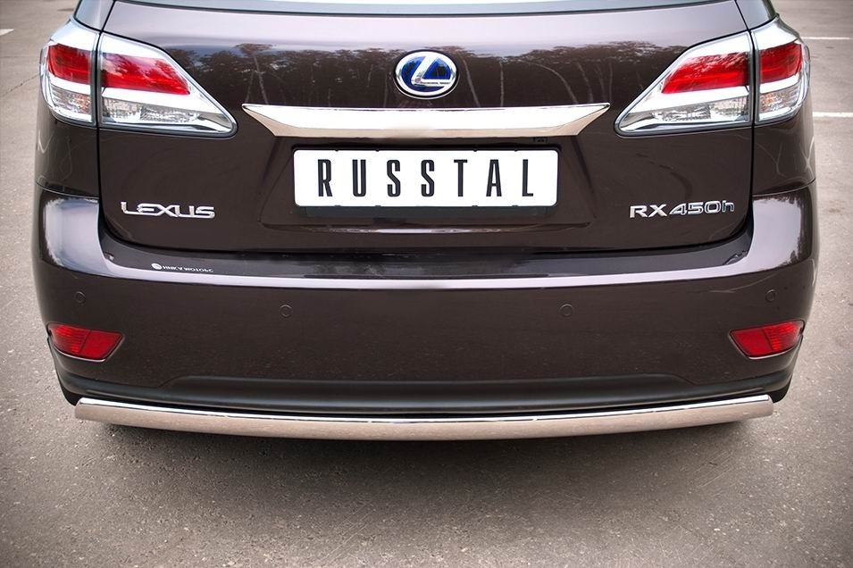 Руссталь LRXZ-000413 защита заднего бампера d75х42 овал на Lexus RX270-350-450 2009-