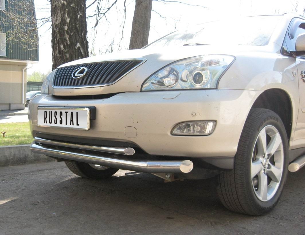 Руссталь LRZ-000390 защита переднего бампера d63/42 на Lexus RX300 2003-2008