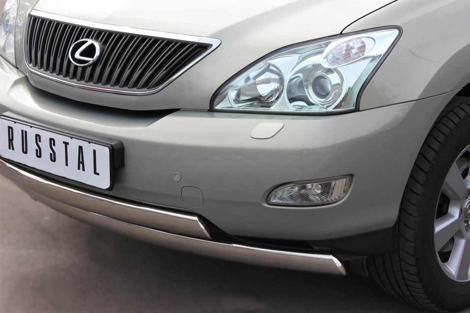 Руссталь LRZ-000398 защита переднего бампера d75х42/75х42 на Lexus RX300 2003-2008