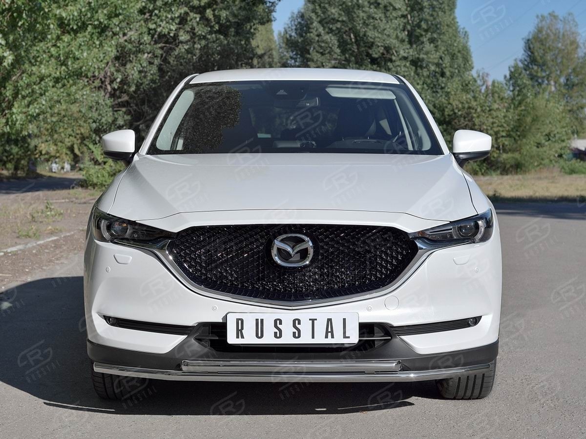 Руссталь M5Z-002790 защита переднего бампера d42 секции-d42 дуга на Mazda CX-5 2017-