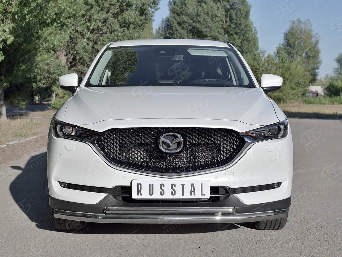 Руссталь M5Z-002792 защита переднего бампера d63 секции-d42 дуга на Mazda CX-5 2017-