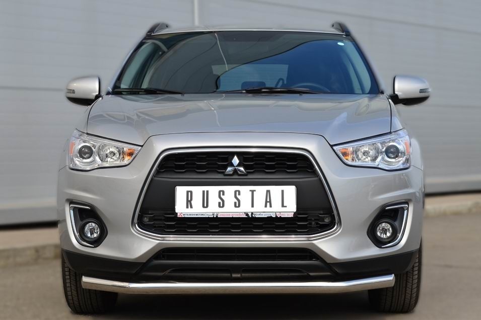 Руссталь MASZ-001322 защита переднего бампера d63 (секции) на Mitsubishi ASX 2012-