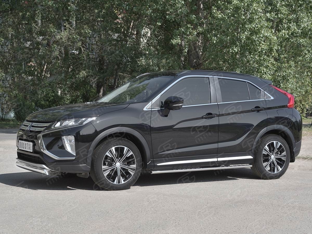 Руссталь MEZ-003040 защита переднего бампера d75х42 дуга на Mitsubishi Eclipse Cross 2018- 