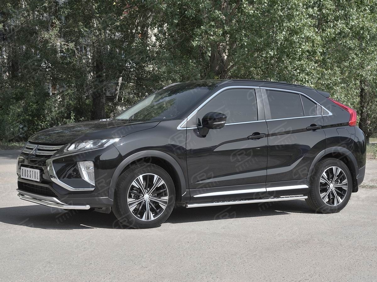 Руссталь MEZ-003041 защита переднего бампера d42 секции на Mitsubishi Eclipse Cross 2018- 